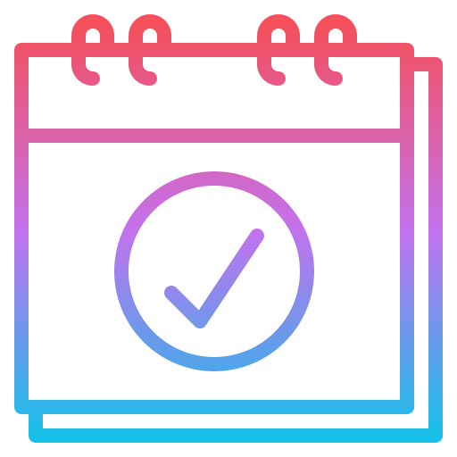 calendrier Iconixar Gradient Icône
