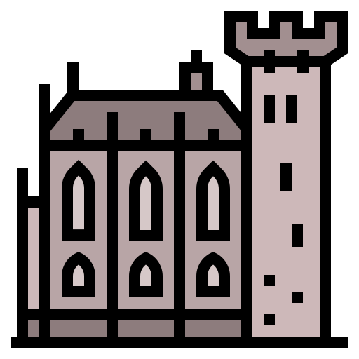 zamek dubliński Generic Outline Color ikona