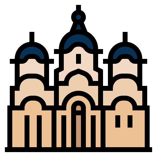 修道院 Generic Outline Color icon