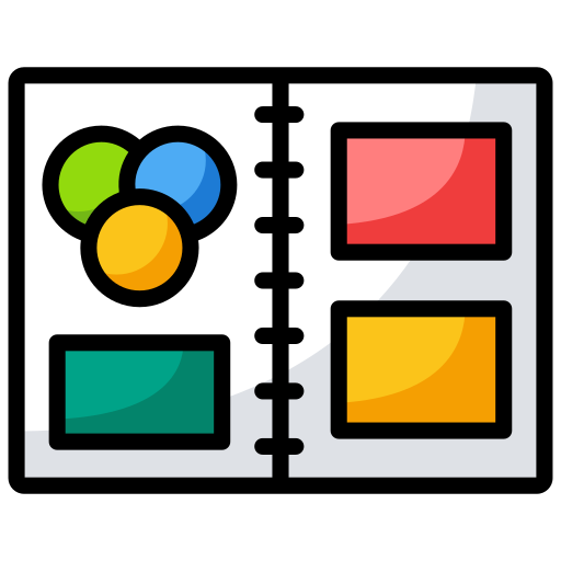 guía de colores Generic Outline Color icono