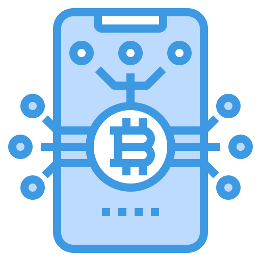 Cryptocurrency itim2101 Blue icon