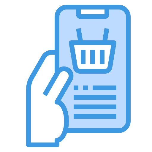 Mobile shopping itim2101 Blue icon