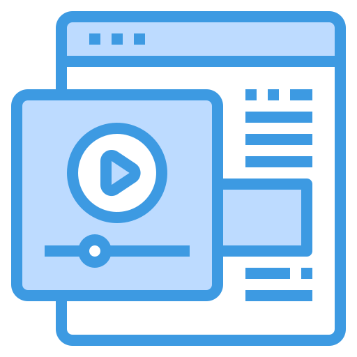Online video itim2101 Blue icon