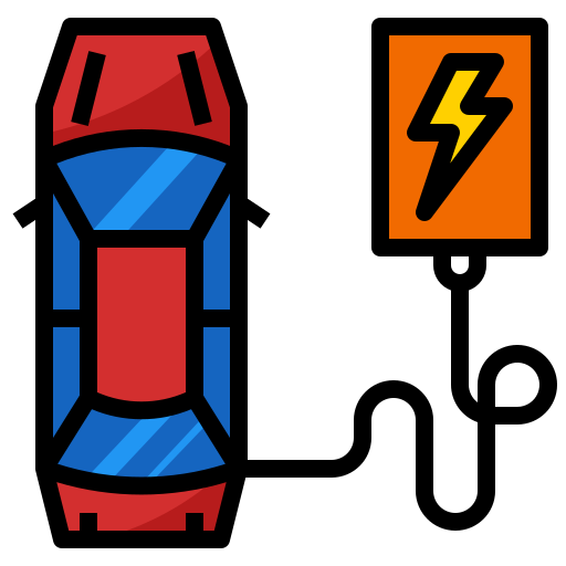 samochód elektryczny PMICON Lineal color ikona
