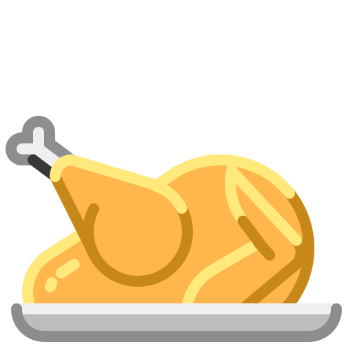 Roasted chicken PMICON Flat icon