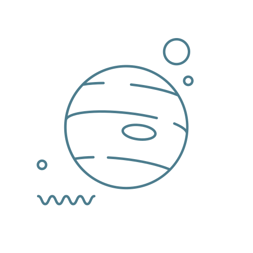neptunus Generic Thin Outline icoon