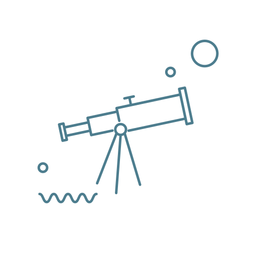 teleskop Generic Thin Outline ikona