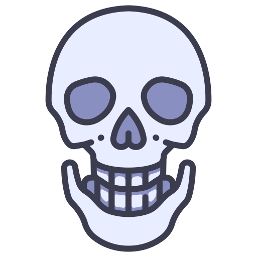 Skull MaxIcons Lineal color icon