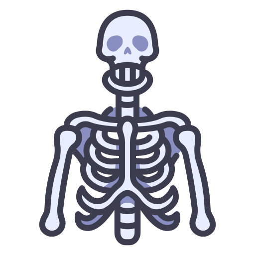 esqueleto MaxIcons Lineal color Ícone