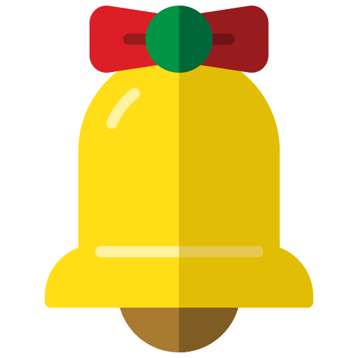 kerstmis Toempong Flat icoon