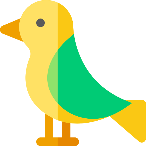 pájaro Basic Rounded Flat icono
