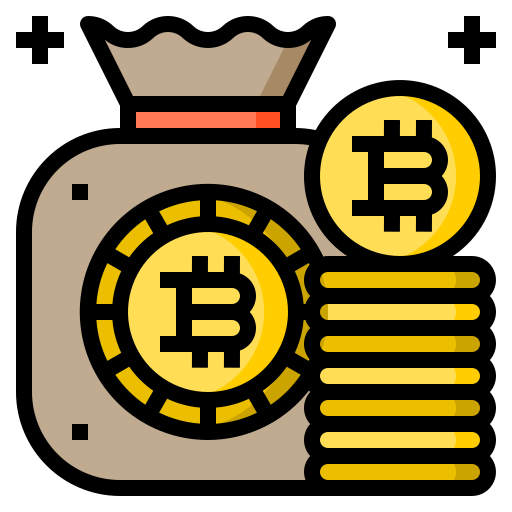 Bitcoin bag Catkuro Lineal Color icon