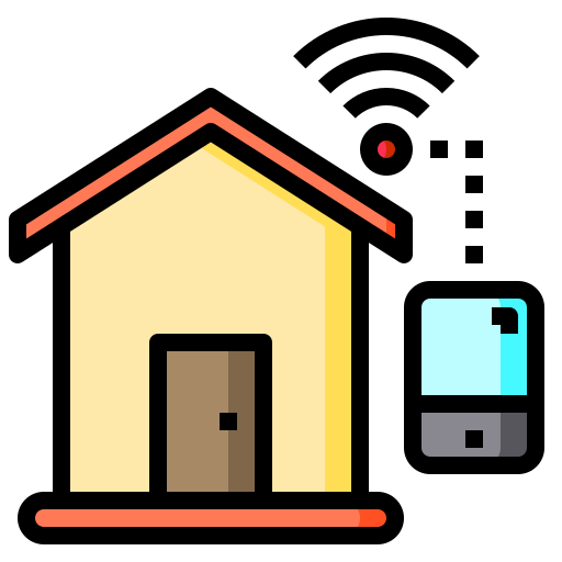 Smart home Catkuro Lineal Color icon