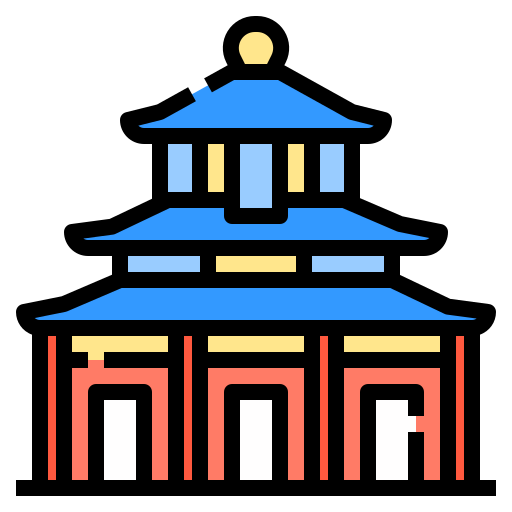 tempio Linector Lineal Color icona
