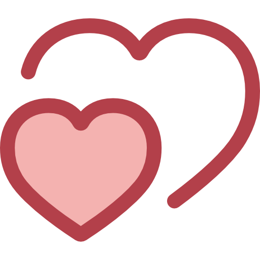 Hearts Monochrome Red icon