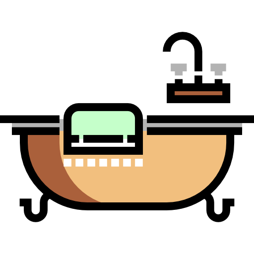 Bathtub Detailed Straight Lineal color icon