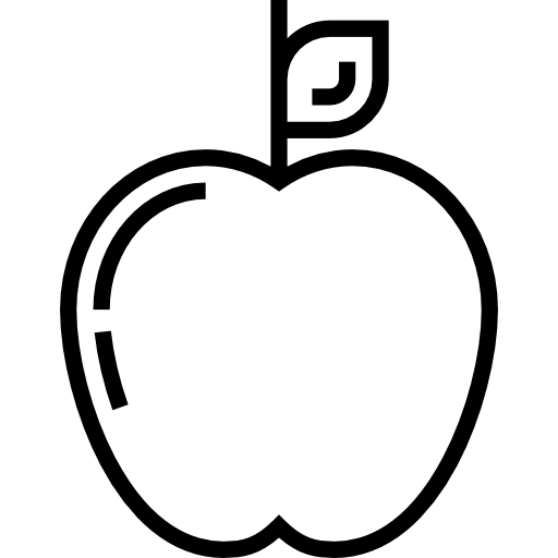 яблоко Detailed Straight Lineal иконка