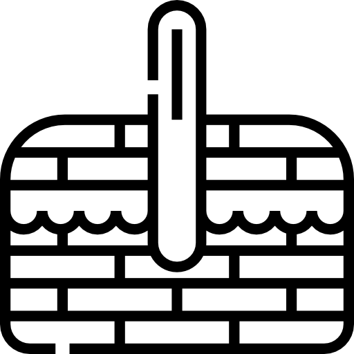 koszyk piknikowy Detailed Straight Lineal ikona