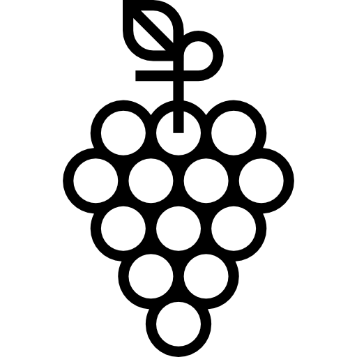 winogrona Detailed Straight Lineal ikona