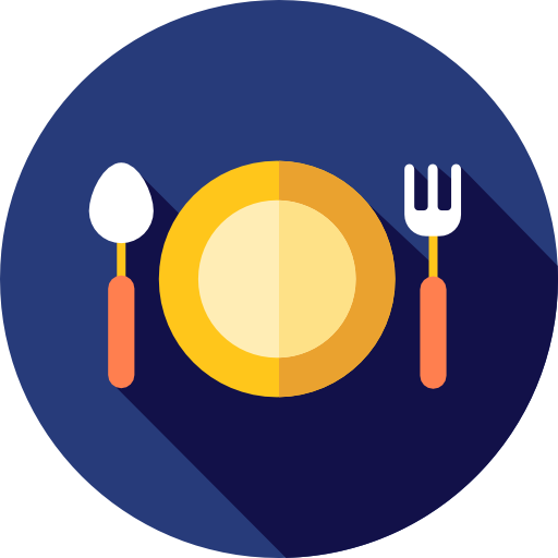 restaurant Flat Circular Flat icon