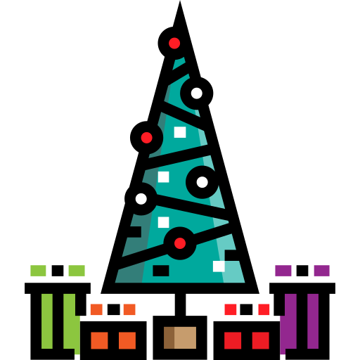 árbol de navidad Detailed Straight Lineal color icono