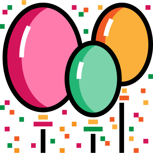Надувные шарики Detailed Straight Lineal color иконка