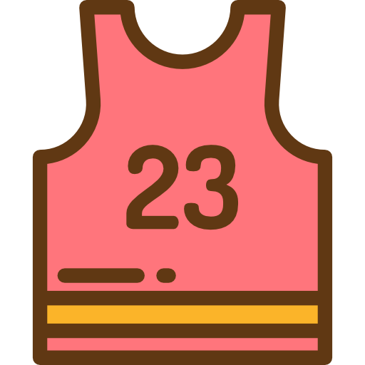 koszulka do koszykówki Detailed Rounded Lineal color ikona