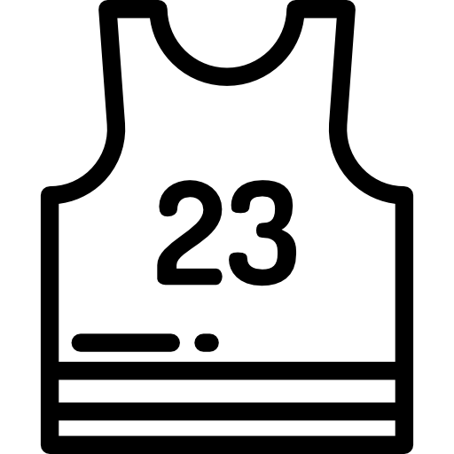 maglia da basket Detailed Rounded Lineal icona
