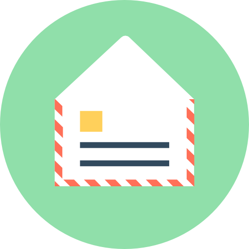 Envelope Flat Color Circular icon