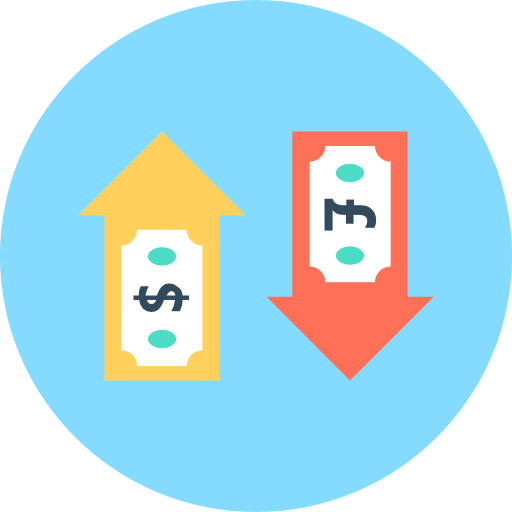 investition Flat Color Circular icon