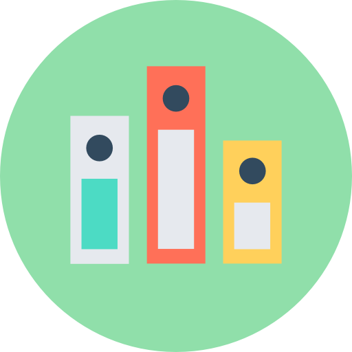 archiv Flat Color Circular icon