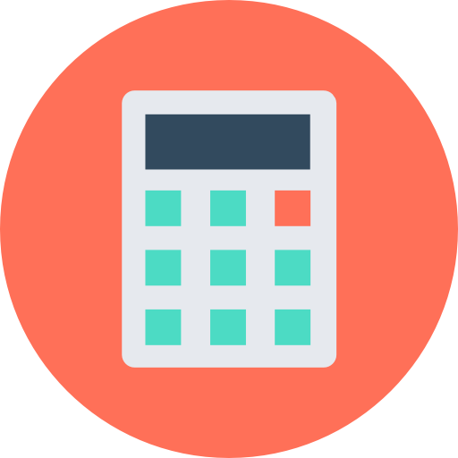 Calculator Flat Color Circular icon