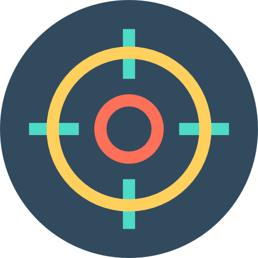 표적 Flat Color Circular icon