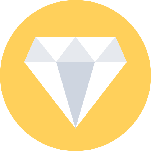 Diamond Flat Color Circular icon