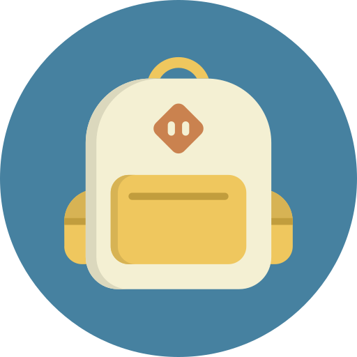 Backpack Pixel Buddha Premium Circular icon