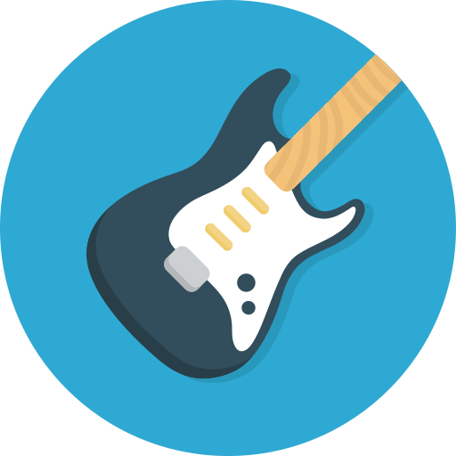 guitarra Pixel Buddha Premium Circular icono