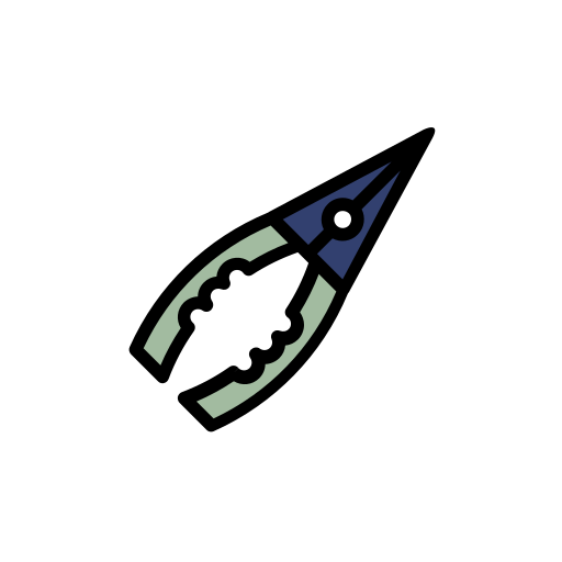Removal tongs Generic Outline Color icon