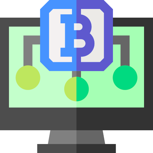bitcoin Basic Straight Flat icono