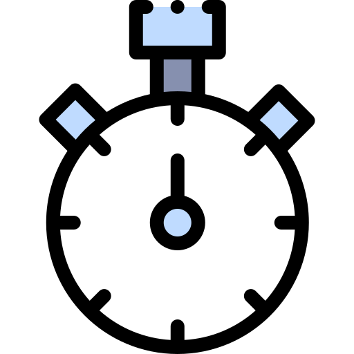 Stopwatch Detailed Rounded Lineal color icon