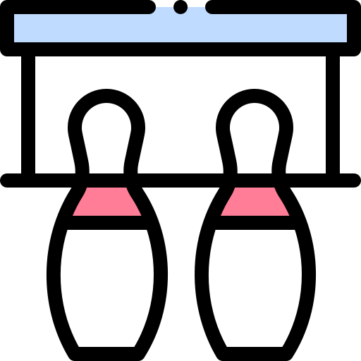 Bowling pins Detailed Rounded Lineal color icon