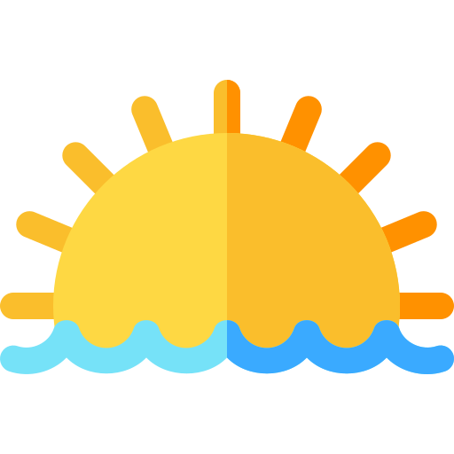 słońca Basic Rounded Flat ikona