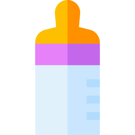 Baby bottle Basic Straight Flat icon