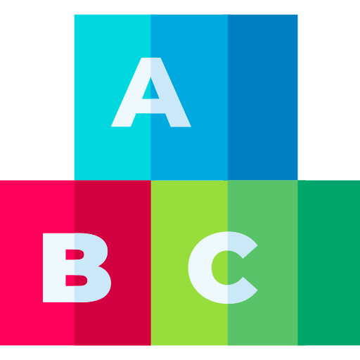 bloque abc Basic Straight Flat icono