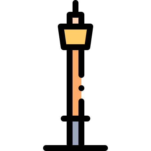 Sydney tower Detailed Rounded Lineal color icon
