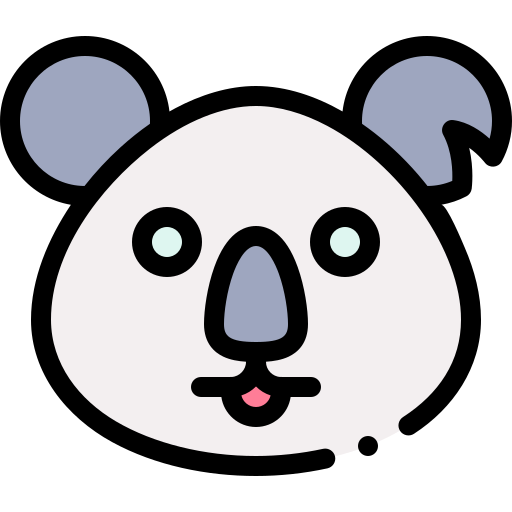 koala Detailed Rounded Lineal color icoon