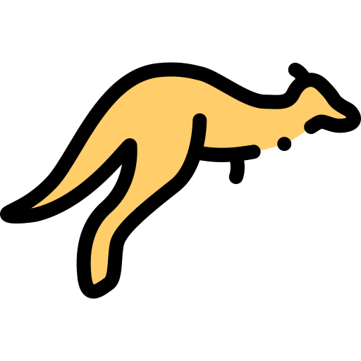 Kangaroo Detailed Rounded Lineal color icon