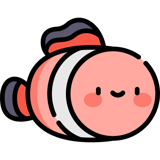물고기 Kawaii Lineal color icon