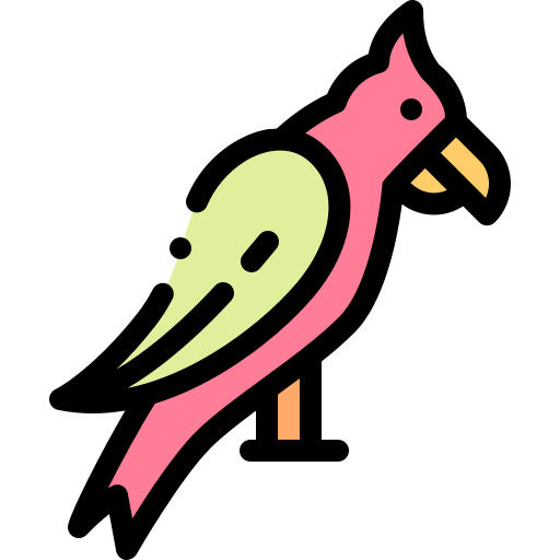 Parrot Detailed Rounded Lineal color icon