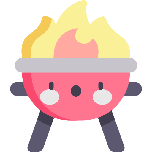 grill Kawaii Flat ikona