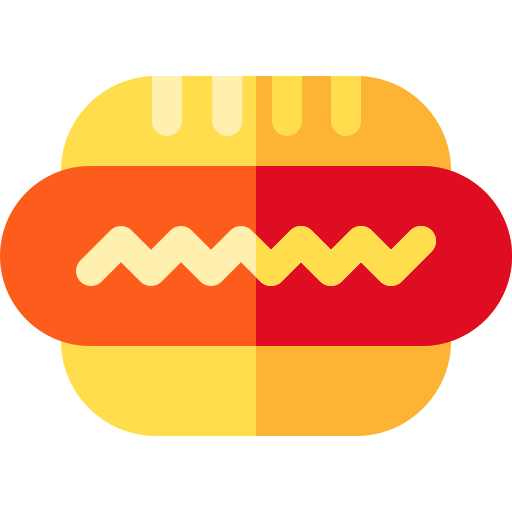 hot dog Basic Rounded Flat icona